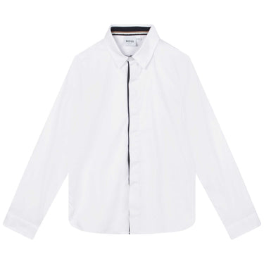 Camisa BOSS blanca para niños y adolescentes